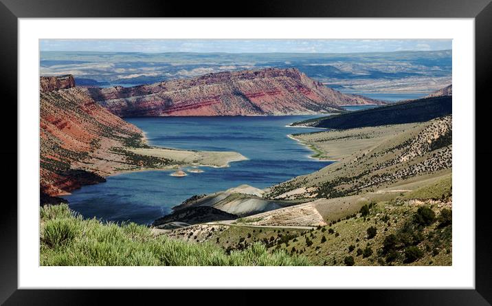 Flaming Gorge Reservoir, Wyoming Framed Mounted Print by Janet Mann