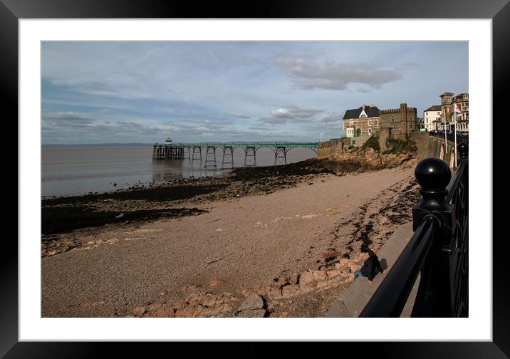 Clevedon somerset Framed Mounted Print by Janet Mann