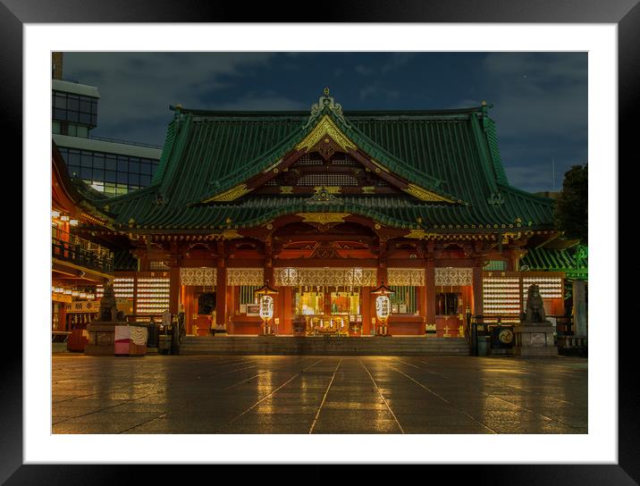 Kanda Myojin Shrine, Tokyo Framed Mounted Print by Justin Bowdidge