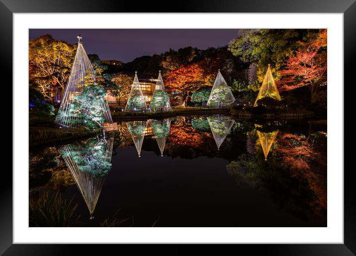 Autumn Reflections Framed Mounted Print by Justin Bowdidge
