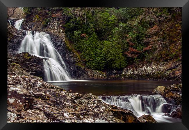 Coed y Brenin Forest Water fall  Framed Print by Dean Photography