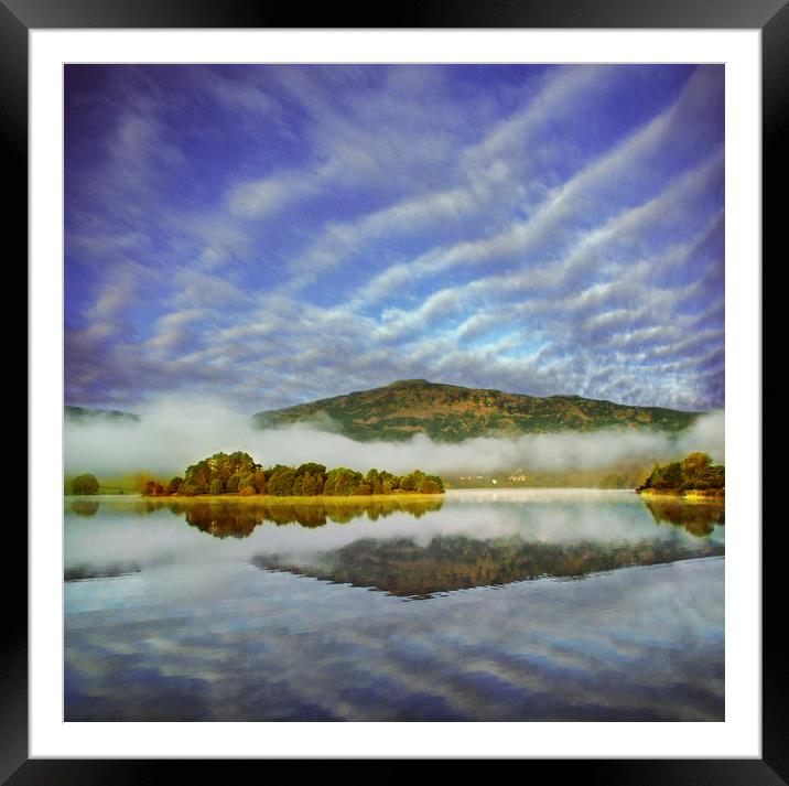 October Morming on Lake Grasmere Framed Mounted Print by Adrian Campfield