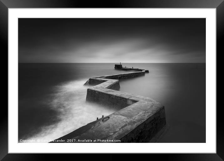 St Monans Pier, St Monans, Fife, Scotland. Framed Mounted Print by Gary Alexander