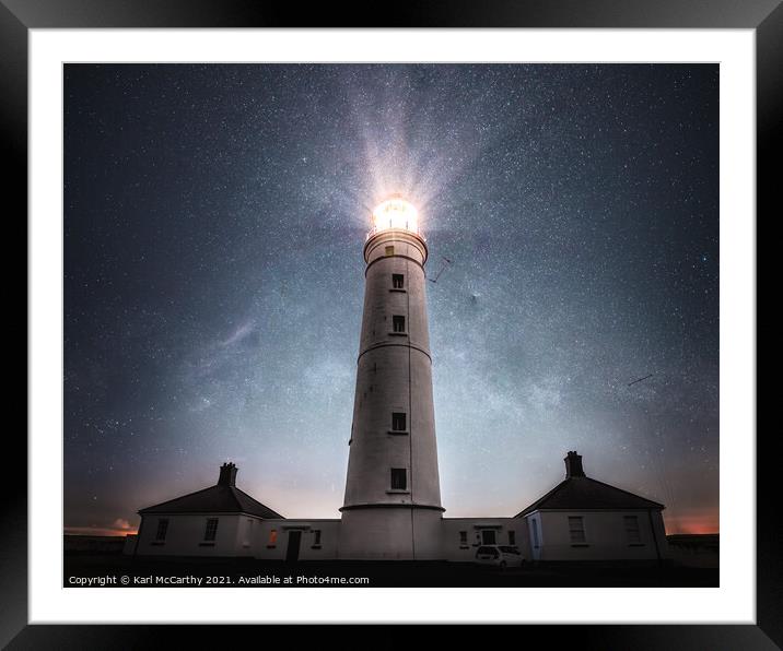 Nash Point Lighthouse Framed Mounted Print by Karl McCarthy