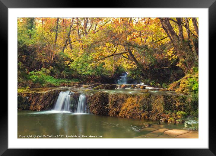Autumnal Stream Framed Mounted Print by Karl McCarthy