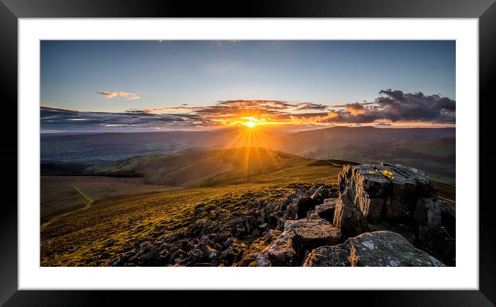 Sunset at Sugar Loaf - Brecon Beacons Framed Mounted Print by Karl McCarthy