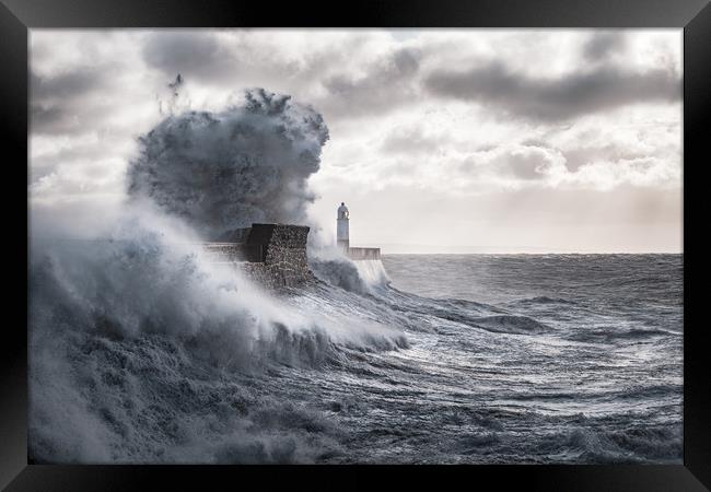 Stormy Seas at Porthcawl Framed Print by Karl McCarthy