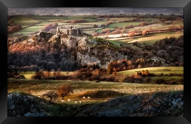 Castle Carreg Cennen Framed Print by Karl McCarthy