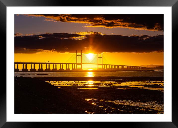 Prince Of Wales Bridge Sunset Framed Mounted Print by Karl McCarthy