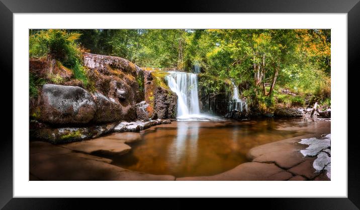 Waterfall at Blaen-Y-Glyn Framed Mounted Print by Karl McCarthy