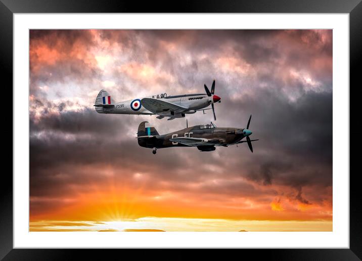 Flying into the sunset Framed Mounted Print by Karl McCarthy
