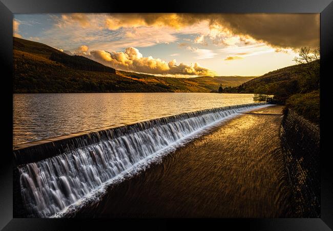 The Golden Glow at Talybont Reservoir Framed Print by Karl McCarthy