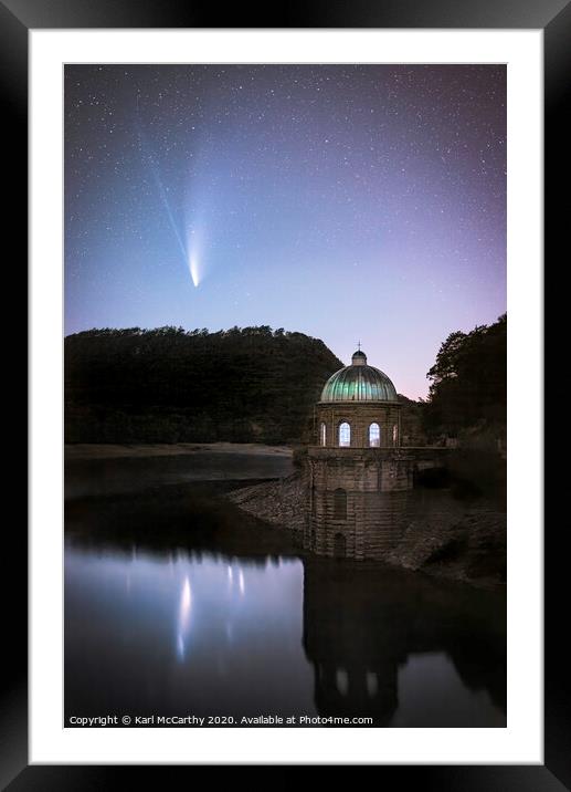 Comet Neowise over the Elan Valley Framed Mounted Print by Karl McCarthy