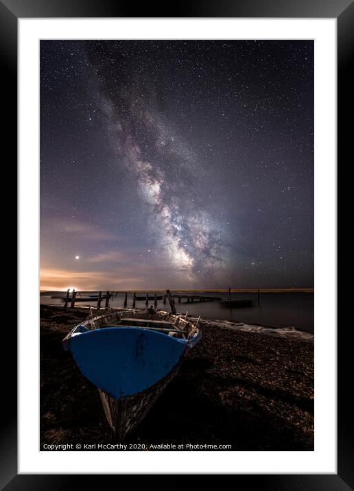 Grounded for the Night at Fleet Lagoon , Weymouth Framed Mounted Print by Karl McCarthy