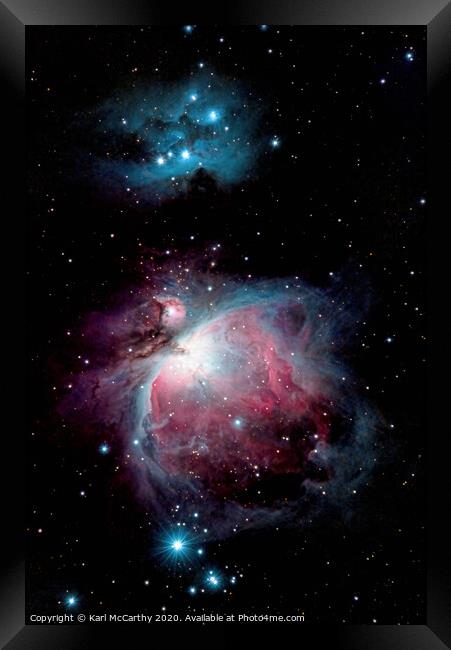The Orion Nebula (M42) Framed Print by Karl McCarthy