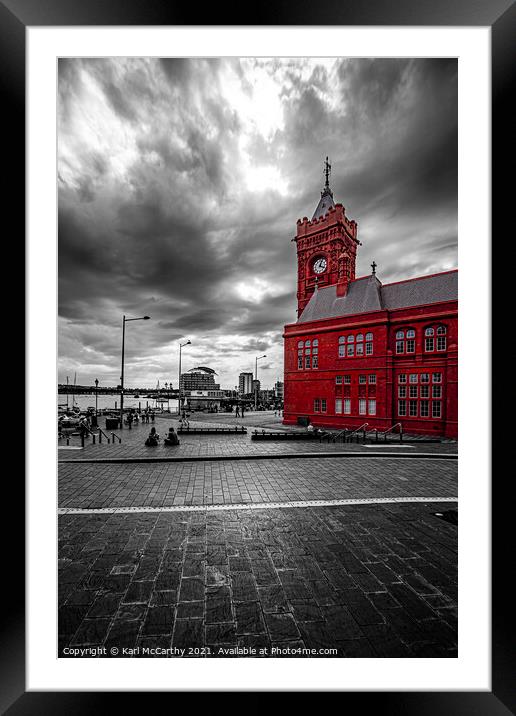 Pierhead Building at Cardiff Bay Framed Mounted Print by Karl McCarthy