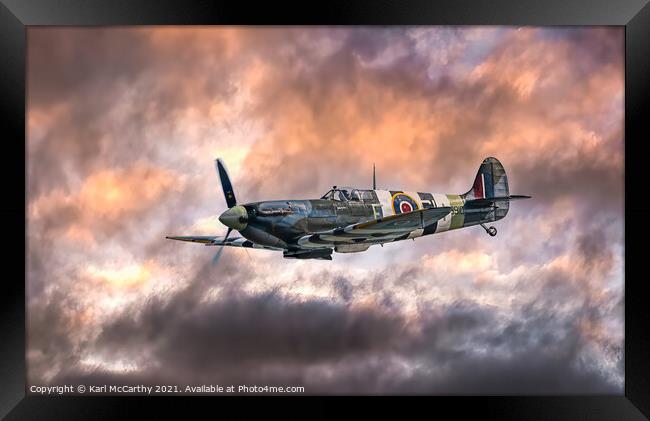 Supermarine Spitfire Mk.Vb Framed Print by Karl McCarthy