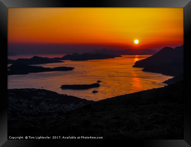 Dubrovnik Sunset Framed Print by Tom Lightowler