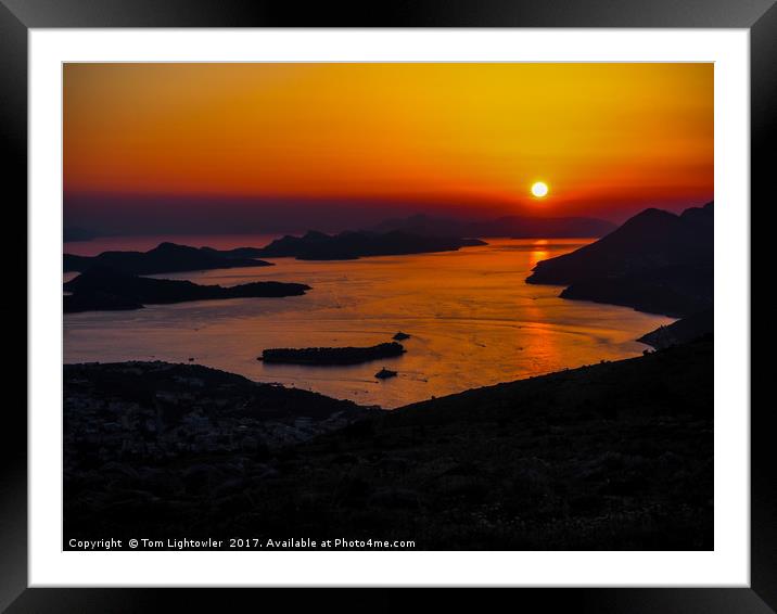 Dubrovnik Sunset Framed Mounted Print by Tom Lightowler