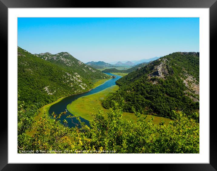 The Crnojevica River In Montenegro Framed Mounted Print by Tom Lightowler