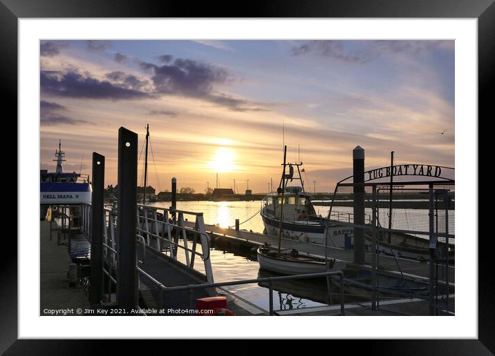 Sunset Wells next the Sea Norfolk Framed Mounted Print by Jim Key