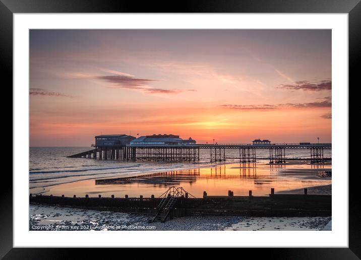 Sunrise Cromer Pier Norfolk Framed Mounted Print by Jim Key