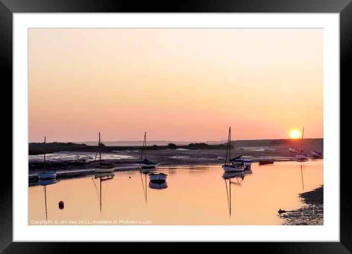 Sunrise Burnham Overy Staithe Norfolk   Framed Mounted Print by Jim Key