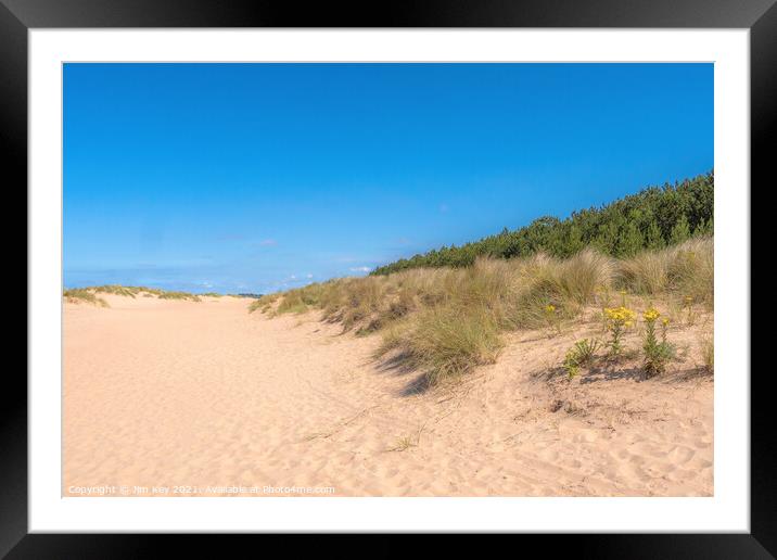 The Sand Dunes on Wells Beach Norfolk    Framed Mounted Print by Jim Key