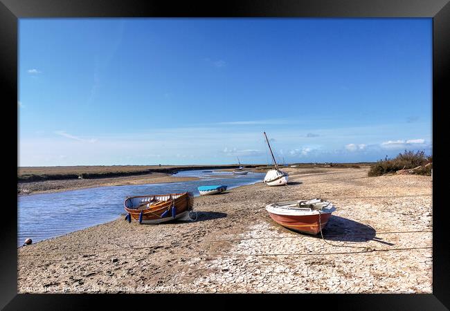 Blakeney Quay Norfolk Framed Print by Jim Key