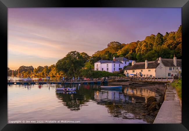 Pandora Inn Cornwall       Framed Print by Jim Key