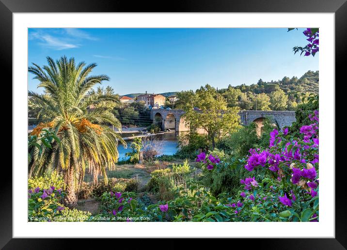 Roquebrun France Framed Mounted Print by Jim Key