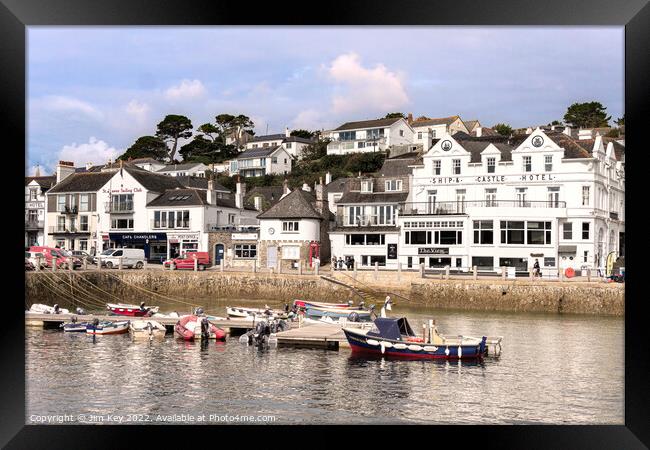 St Mawes Harbour Cornwall  Framed Print by Jim Key