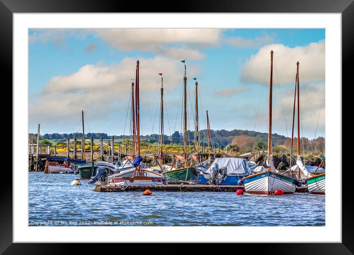 Morston Quay Norfolk Framed Mounted Print by Jim Key