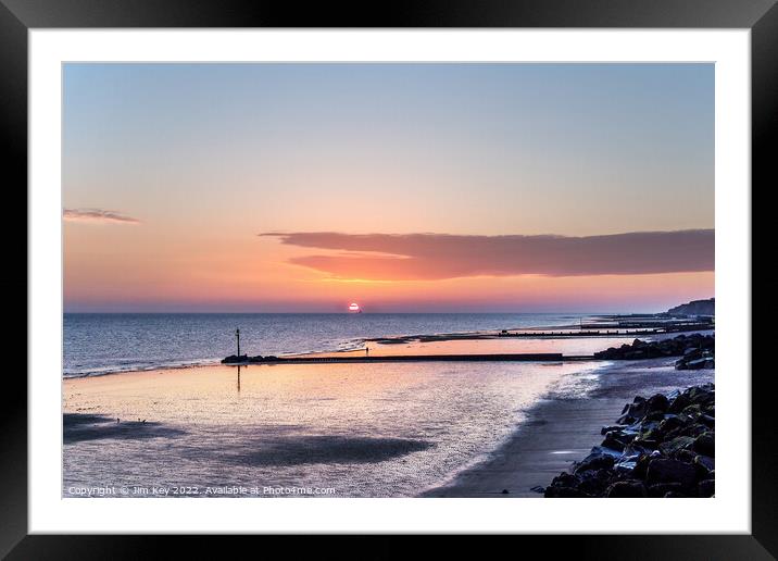 Sheringham Beach Sunrise Norfolk  Framed Mounted Print by Jim Key