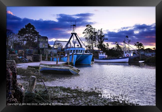 Blue Hour Magic in Brancaster Staithe Framed Print by Jim Key