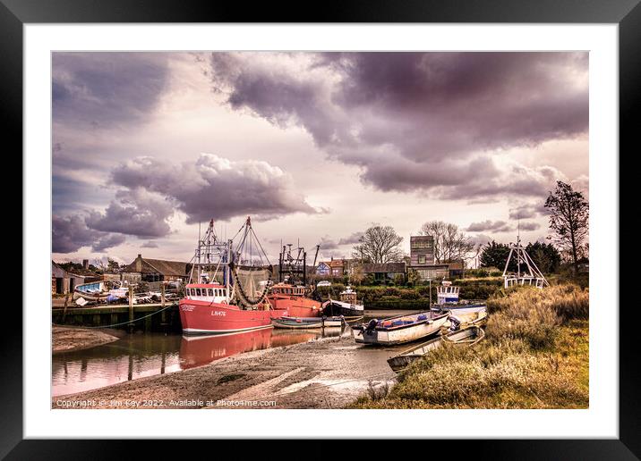Brancaster Staithe a Stunning Harbour Framed Mounted Print by Jim Key