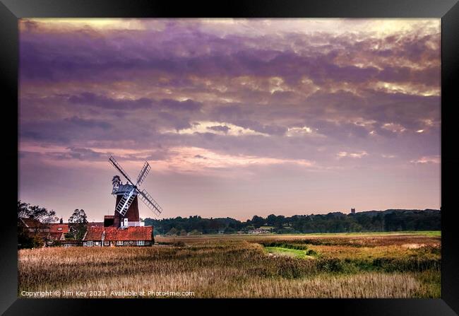 Peaceful Sunset Cley next the Sea Norfolk Framed Print by Jim Key