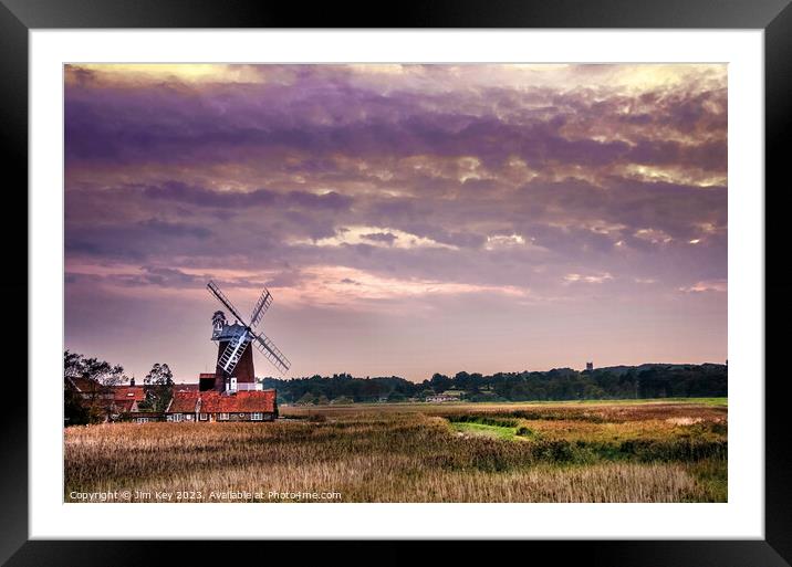 Peaceful Sunset Cley next the Sea Norfolk Framed Mounted Print by Jim Key