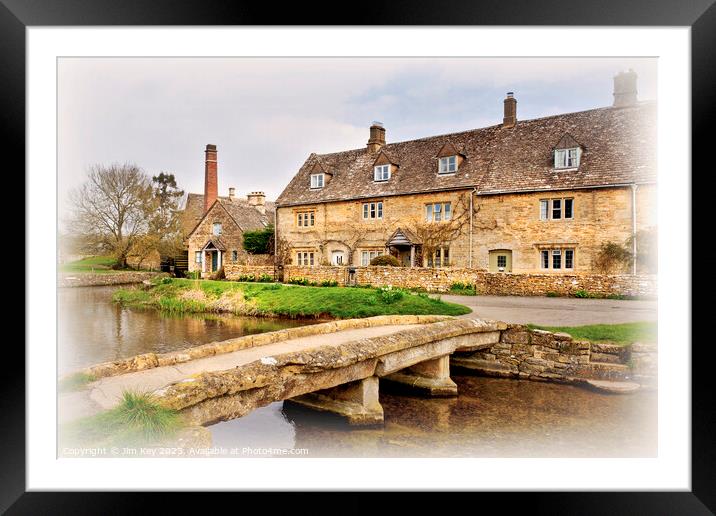 Lower Slaughter The Cotswolds  Framed Mounted Print by Jim Key