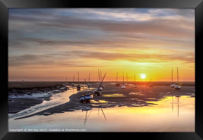 Sunrise Wells next the Sea Norfolk    Framed Print by Jim Key