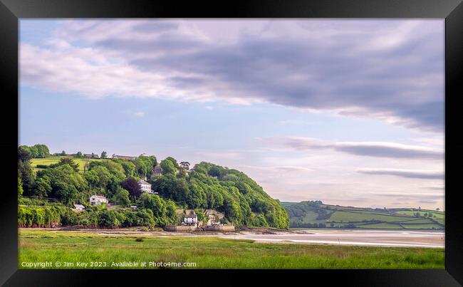 Laugharne Wales Panorama  Framed Print by Jim Key