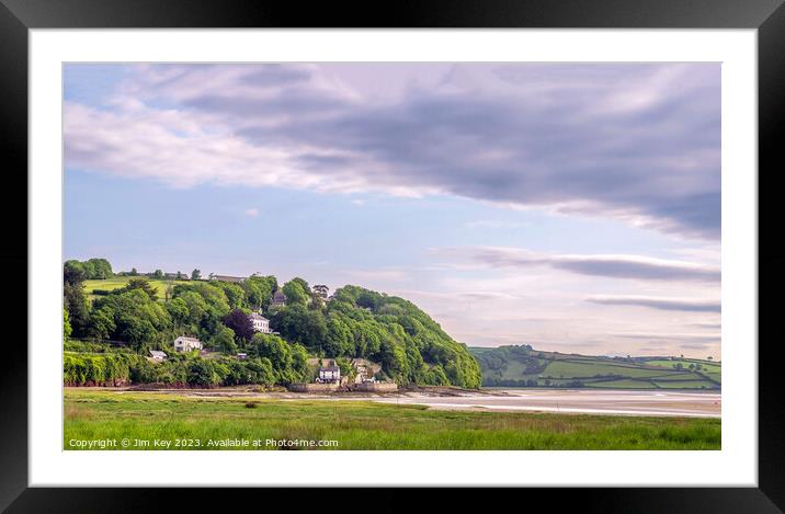 Laugharne Wales Panorama  Framed Mounted Print by Jim Key