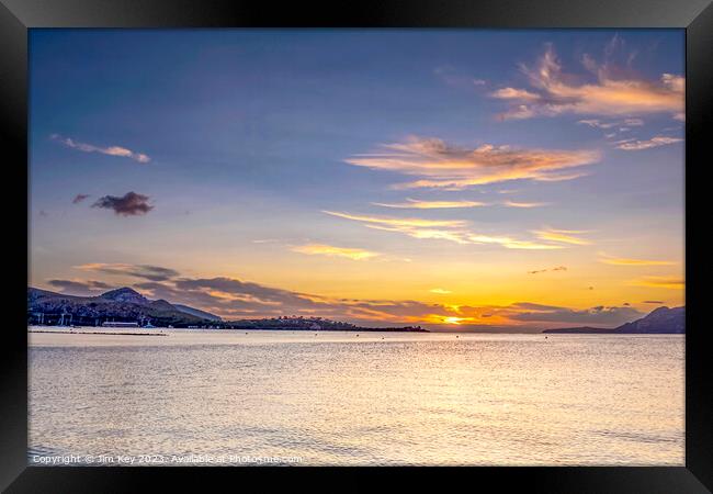 Sunrise in Puerto Pollensa  Framed Print by Jim Key