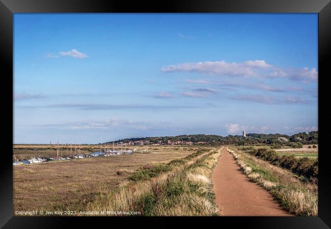 Morston Blakeney Footpath Framed Print by Jim Key