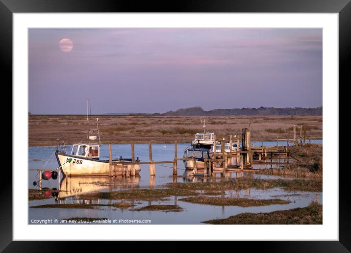 Thornham Staithe Norfolk  Framed Mounted Print by Jim Key