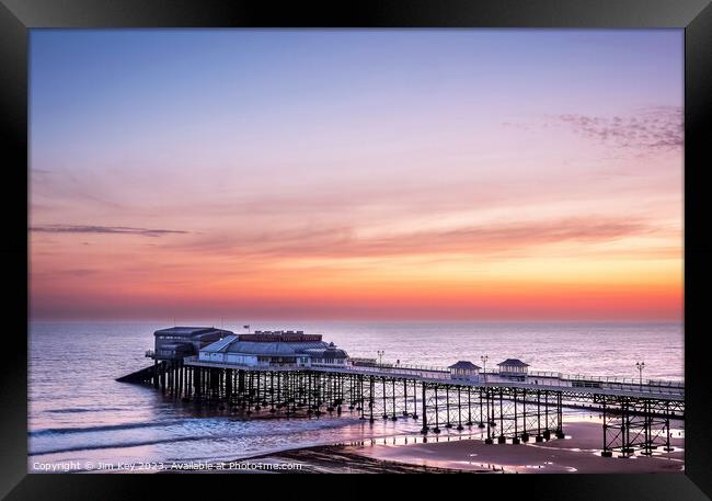 Cromer Pier Norfolk Sunrise  Framed Print by Jim Key