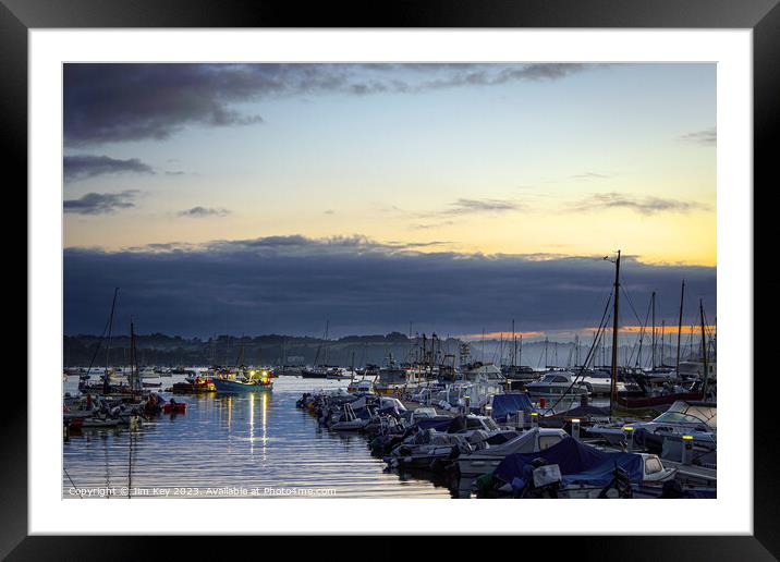 Sunrise Mylor Yacht Harbour Cornwall    Framed Mounted Print by Jim Key