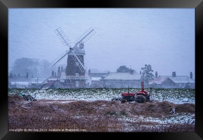 Winters Harvest at Cley next the Sea  Framed Print by Jim Key