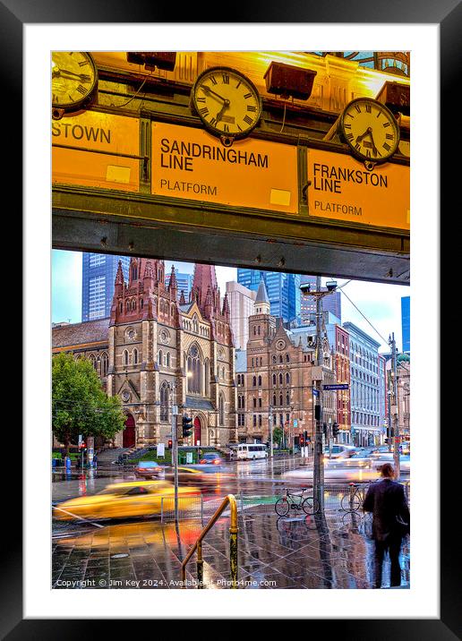 Melbourne Timeless Meeting Place   Framed Mounted Print by Jim Key