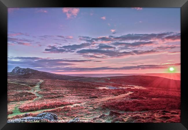 Saddle Tor Dartmoor Framed Print by Jim Key